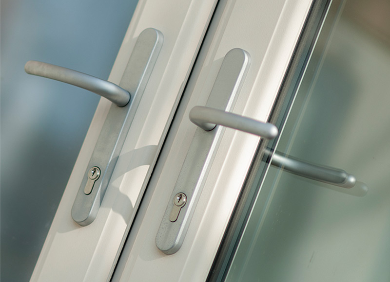 French Doors feature a reliable set of locks and hinges...
